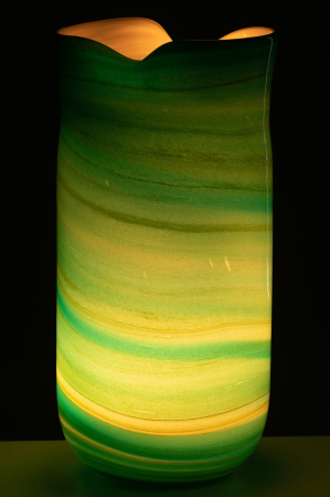 Vaza, Sticla, Albastru, 20x18x41.5 [2]