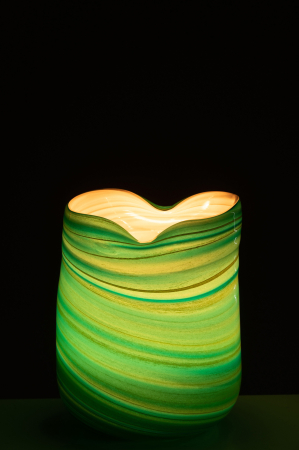 Vaza, Sticla, Albastru, 20x19x20 [2]