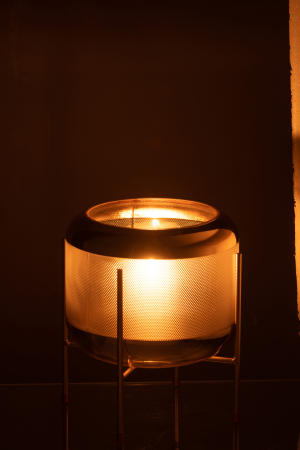 Vaza, Sticla, Auriu, 20x20x20.5 [2]