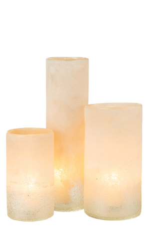 Vaza, Sticla, Bej, 11x11x41 [4]