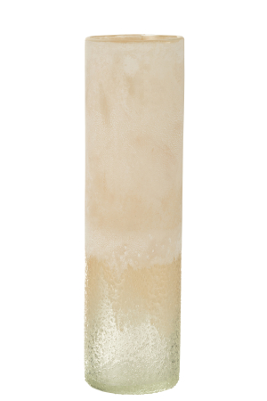 SALE % - Vaza, Sticla, Bej, 11x11x41