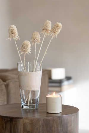 Vaza, Sticla, Bej, 19x19x35 [1]