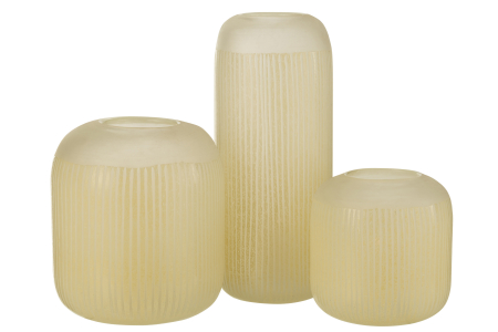 Vaza, Sticla, Galben, 15x15x34 [3]