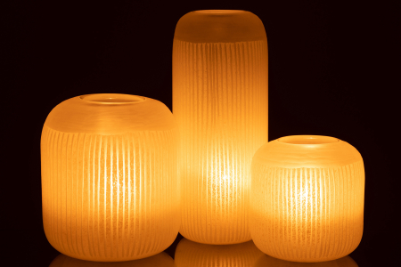 Vaza, Sticla, Galben, 15x15x34 [5]