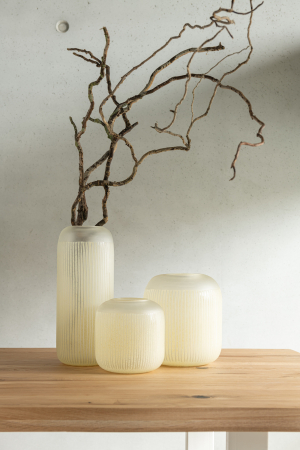 SALE % - Vaza, Sticla, Galben, 15x15x34