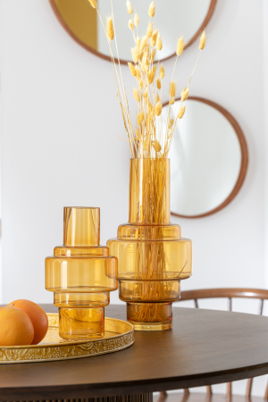 Vaza, Sticla, Galben, 17.5x17.5x36 [3]