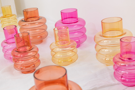 SALE % - Vaza, Sticla, Galben, 17x17x22.5