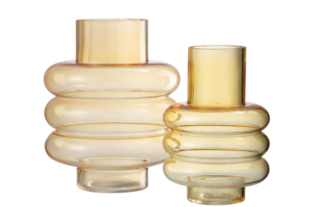 Vaza, Sticla, Galben, 17x17x22.5 [4]