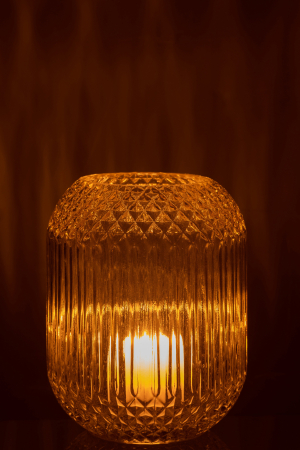 Vaza, Sticla, Galben, 18.5x18.5x19 [3]