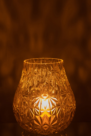 Vaza, Sticla, Galben, 18.8x18.8x22.5 [3]