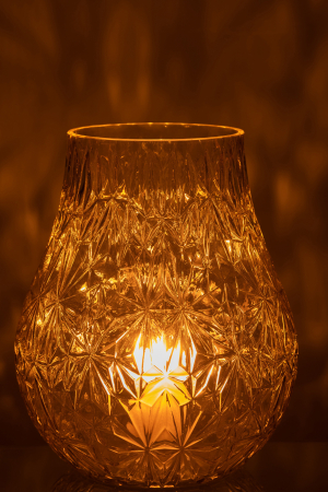 Vaza, Sticla, Galben, 22x22x28 [3]