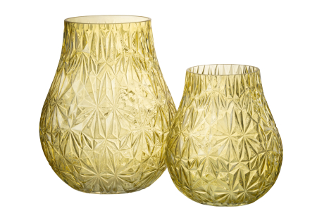 Vaza, Sticla, Galben, 22x22x28 [4]