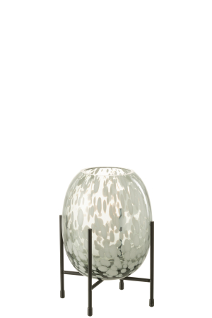 SALE % - Vaza, Sticla, Gri, 14x14x22