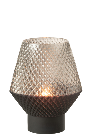Vaza, Sticla, Gri, 17x17x21.5 [1]