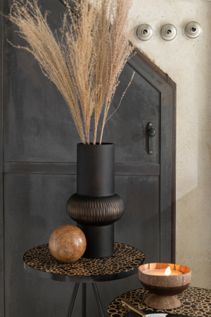 SALE % - Vaza, Sticla, Maro, 19x19x35.5