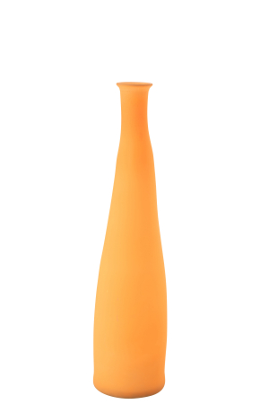 SALE % - Vază, Sticlă Neon Portocaliu S, L 18| W 18| H 80 cm