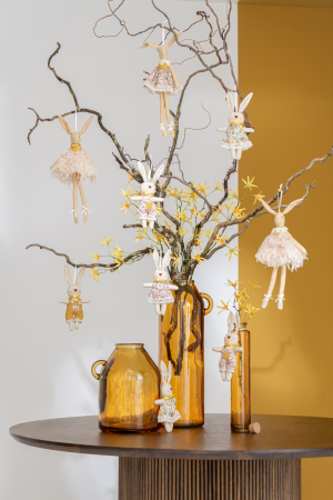 Vaze - Vaza, Sticla, Ocru, 19x19x75