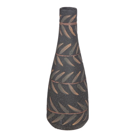 VAZE SI GHIVECE - Vaza sticla, „Oliva”, Ceramica, verde, negru, PU 4, H 25 cm, A. 9 cm