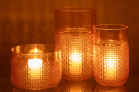 Vaza, Sticla, Portocaliu, 15x15x25.5 [6]