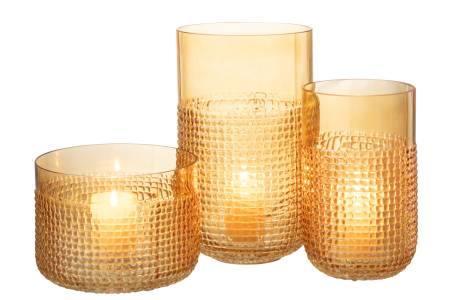 Vaza, Sticla, Portocaliu, 15x15x25.5 [5]