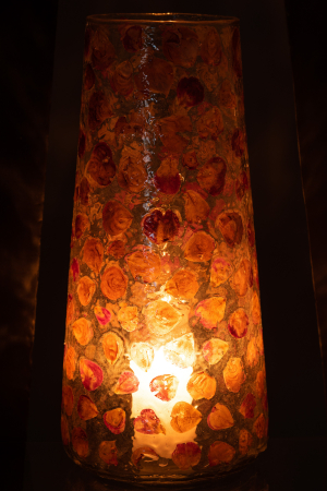 Vaza, Sticla, Portocaliu, 17.5x17.5x36.5 [3]