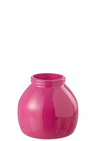 SALE % - Vază, Sticlă, Portocaliu Roz S, L 21| W 21| H 20 cm