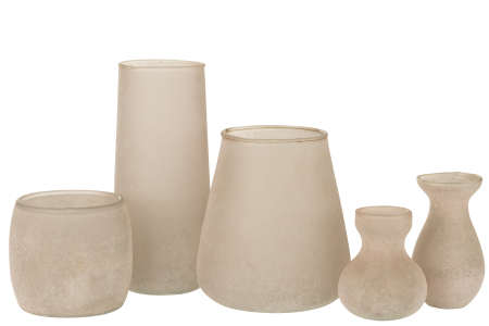 Vaza, Sticla, Roz, 10x10x23 [2]