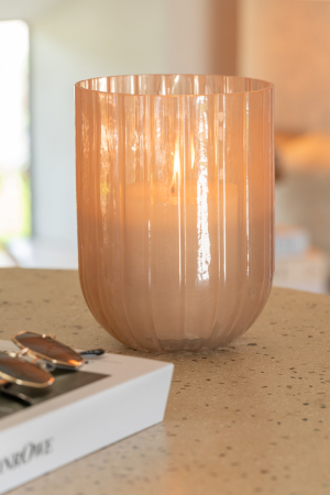 SALE % - Vaza, Sticla, Roz, 15x15x20