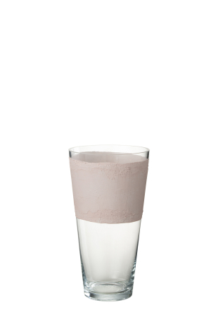 SALE % - Vaza, Sticla, Roz, 19x19x35