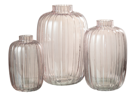 Vaza, Sticla, Roz, 20x20x30 [2]
