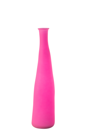 SALE % - Vază, Sticlă Roz Neon S, L 18| W 18| H 80 cm