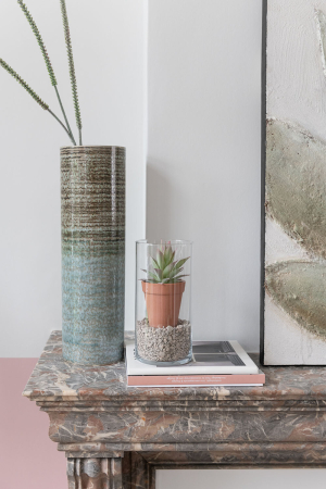 SALE % - Vaza, Sticla, Transparent, 12.5x12.5x25.5