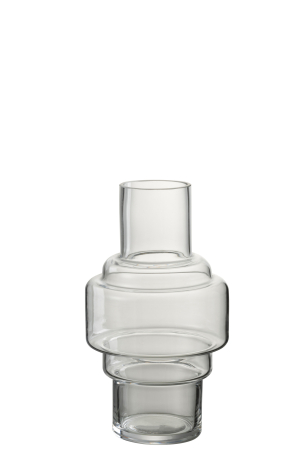 SALE % - Vaza, Sticla, Transparent, 13.5x13.5x26