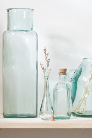 SALE % - Vaza, Sticla, Transparent, 15x15x45