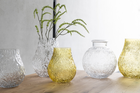 SALE % - Vaza, Sticla, Transparent, 18x18x21.5