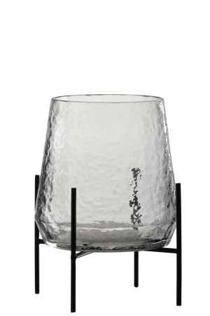 IN STOC - Vaza, Sticla, Transparent, 19.5x19.5x25.5