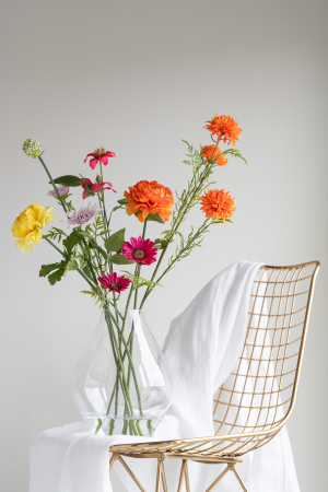 SALE % - Vaza, Sticla, Transparent, 21.5x21.5x28