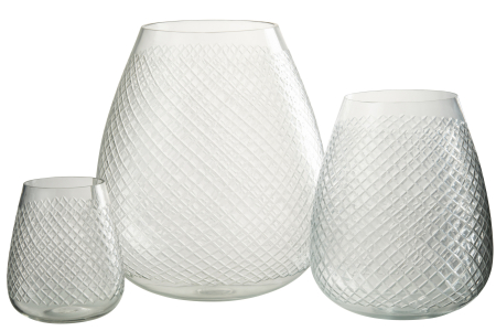 Vaza, Sticla, Transparent, 25.5x25.5x31.5 [2]