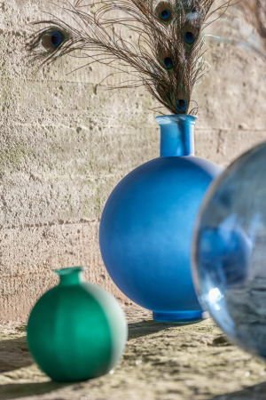 IN STOC - Vaza, Sticla, Verde, 16x16x17