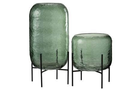 Vaza, Sticla, Verde, 18x18x38 [1]