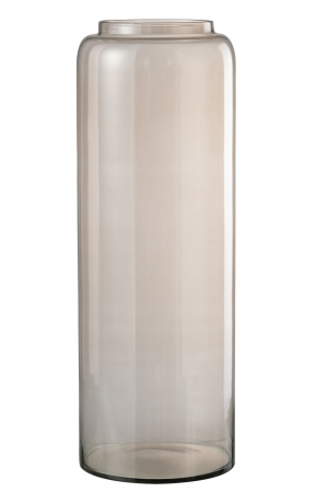 SALE % - Vaza Straight, Sticla, Maro, 25.5x25.5x70 cm