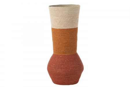 Vază, Stripes, iarbă de mare, natur/Rugina/Teracotă, L 27| W 27| H 68 cm SALE % - Vază, Stripes, iarbă de mare, natur/Rugina/Teracotă, L 27| W 27| H 68 cm