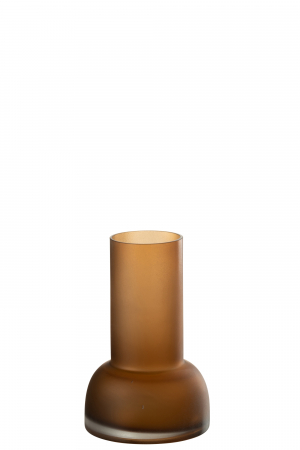 Vaze si boluri - Vază/suport de lumânare Yoko Sticlă, Maro S, L 13| W 13| H 20 cm