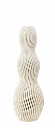 Vaze si boluri - Vaza Svenna, Ceramica, Bej, 9x9x28 cm