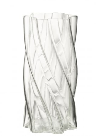 SALE % - Vază, Swirly Sticlă, Transparenta M, L 12| W 12| H 25 cm