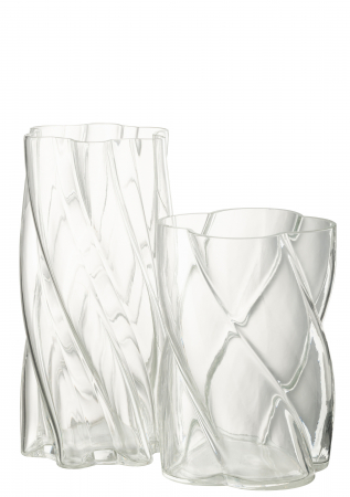 Vază, Swirly Sticlă, Transparenta M, L 12| W 12| H 25 cm [1]