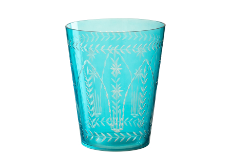 SALE % - Vază, Tarifa Sticlă, Azure, L 19| W 19| H 23 cm