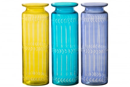 SALE % - Vază, Tarifa, Sticlă, Sortiment de 3, L 10| W 10| H 30 cm