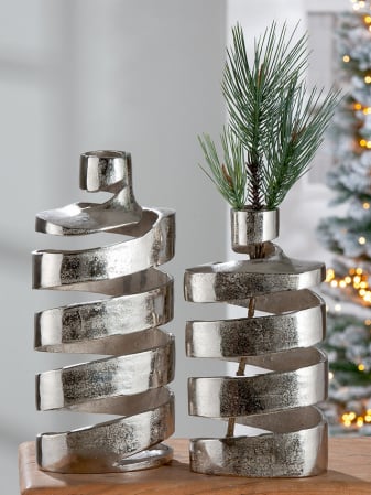 SALE % - Vaza, TWISTER, Aluminiu, 11.5X18X35.5 cm