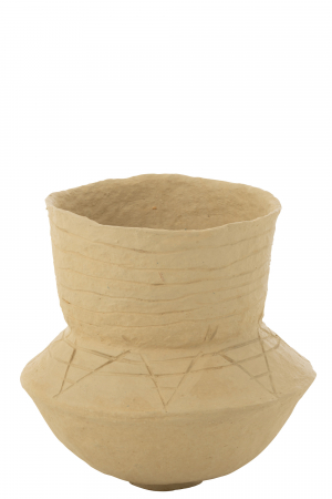 Vaze si boluri - Vază, Veda Hartie Mache, natur, L 40| W 40| H 45 cm